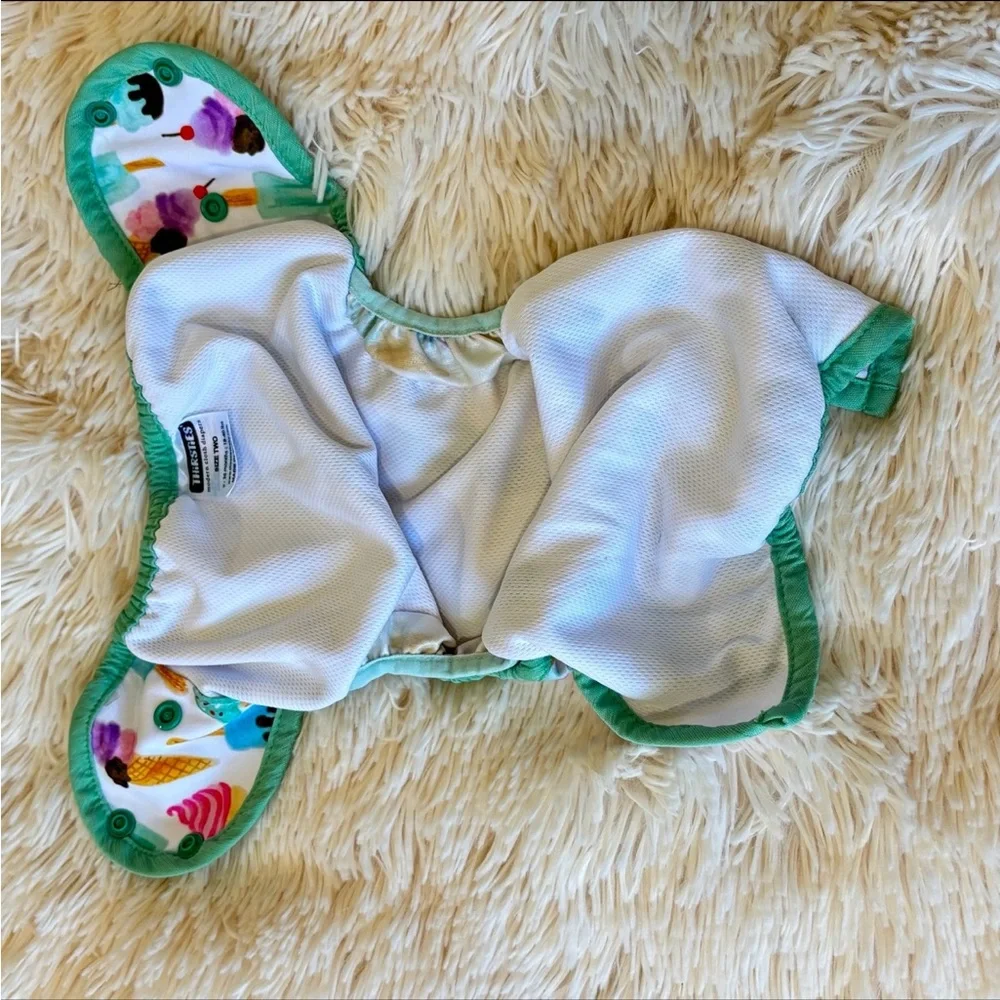 Thirsties Cloth Swim Diaper in We All Scream size 2